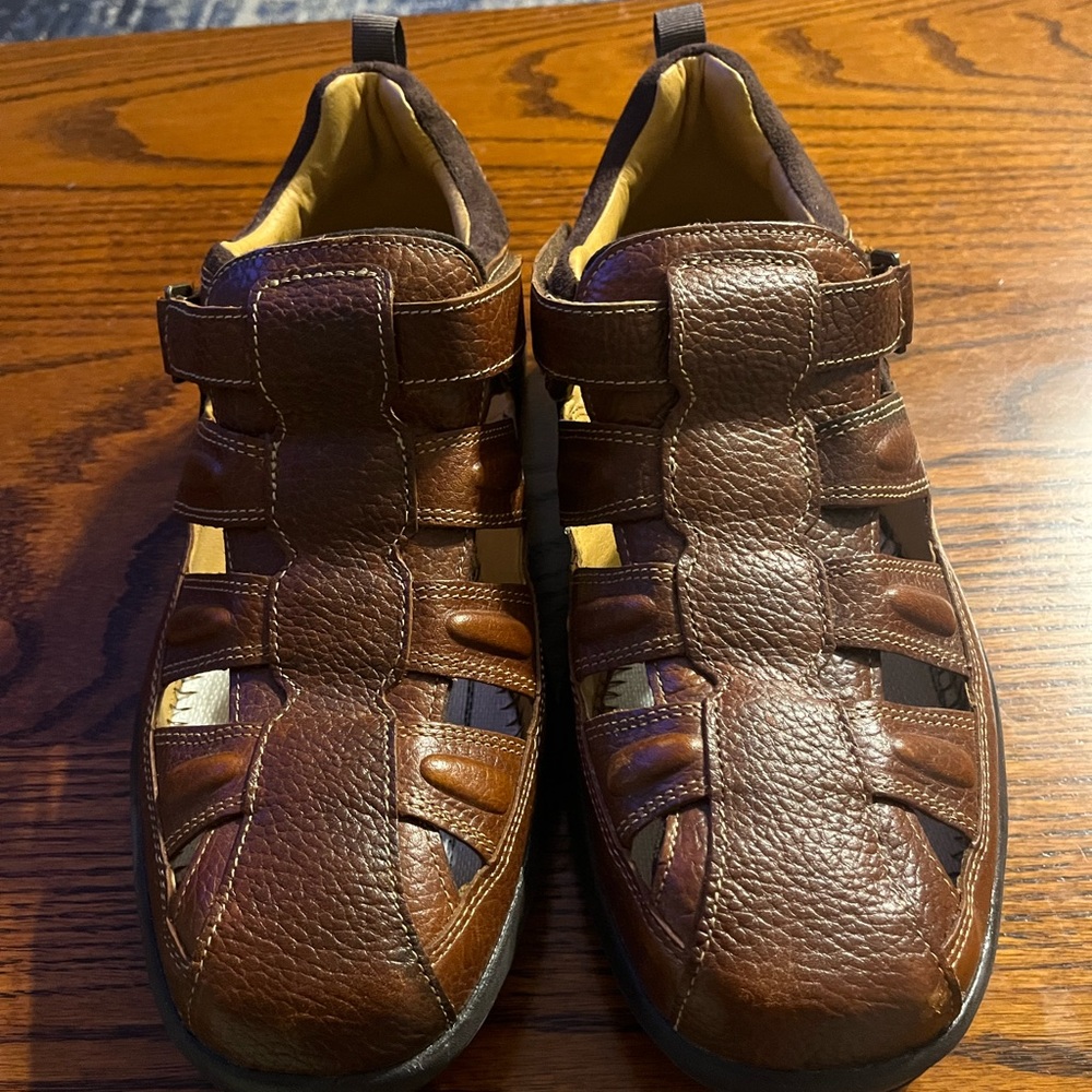 Dr Comfort Size 13XW Brown Fisherman Sandals